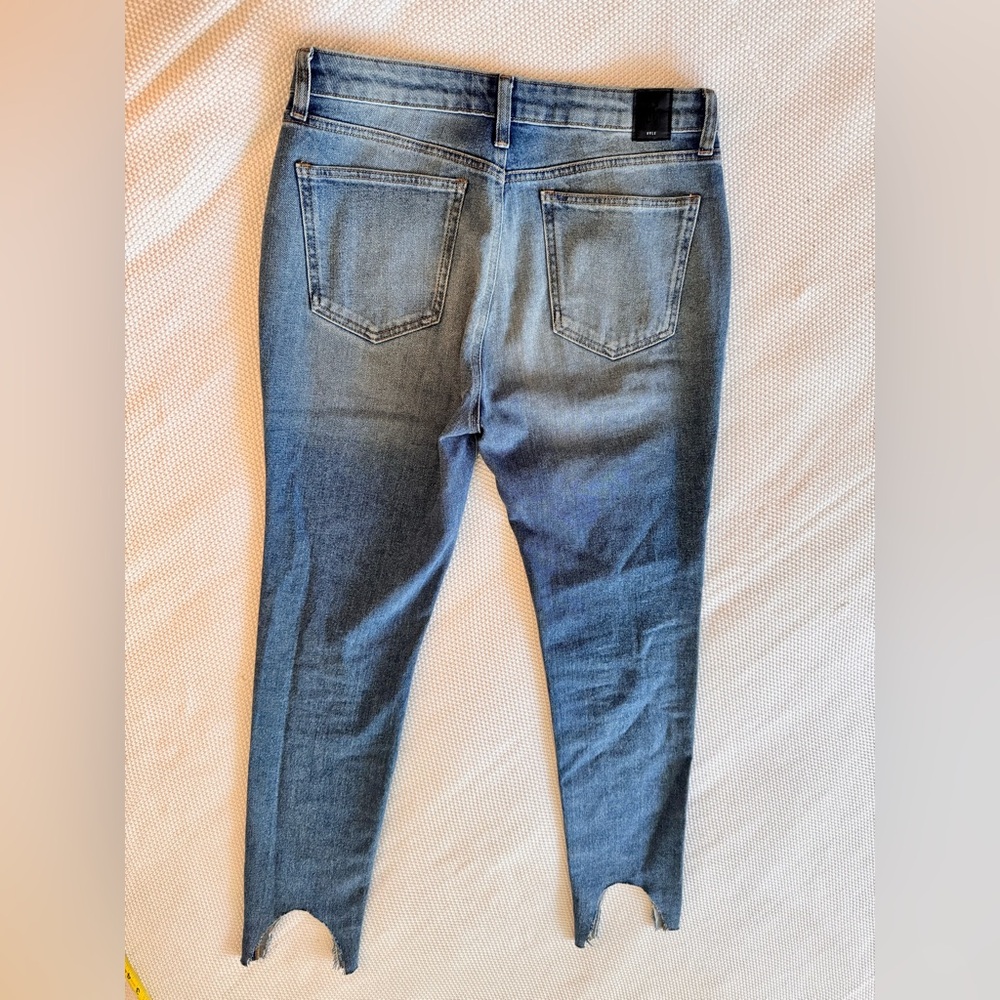 HALE by AG Piper Sculpted High Rise Embroidered Raw Hem Skinny Jeans Boho Style! - Picture 7 of 16